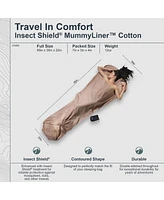 Cocoon Premium - Insect Shield MummyLiner Cotton - Sand