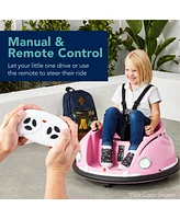 Best Choice Products 6V Kids Ride On Bumper Car Toy w/ Remote Control, Harness, Lights, 360 Degree Spin
