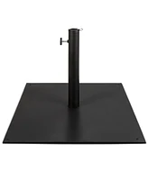 Best Choice Products 38.5lb Steel Umbrella Base, Square Patio Stand w/ Tightening Knob and Anchor Holes - Black