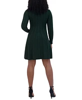 Jessica Howard Women's Knit Long-Sleeve Dress