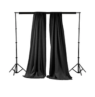 Slickblue Pack of 2 Polyester Poplin Backdrop Drapes, 96'' Wide x 58'' High Stylish and Versatile Event Decor