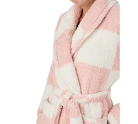 Sanctuary Women's Belted Checkered Fleece Robe