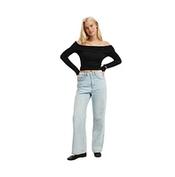 Cotton On Women's Rhi Gathered Off The Shoulder Long Sleeve