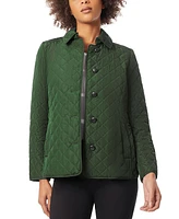 Jones New York Petite Button-Front Quilted Jacket