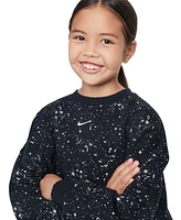 Nike Big Girls Sportswear Club Fleece Crewneck Sparkle Sweatshirt