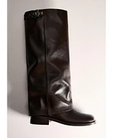 Mango Women's Buckles Leather Boots