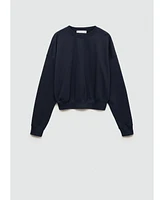 Mango Women's Round-Neck Cotton Sweatshirt