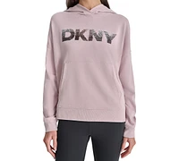 Dkny Sport Women's Sequin Pullover Fleece Hoodie