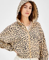 Grayson Threads, The Label Juniors' Leopard Zip Hoodie