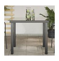 vidaXL Patio Table Black 31.5"x31.5"x29.1" Aluminum and Glass