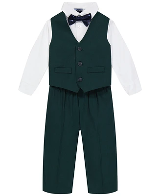 Nautica Baby Boys Sharkskin Vest, 4-Piece Set