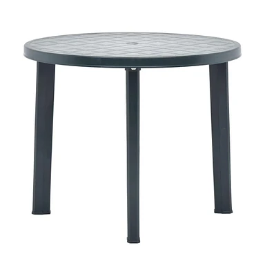 vidaXL Patio Table Green 35" Plastic