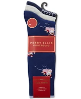 Perry Ellis Portfolio Men's 3pk. Festive Graphic Socks