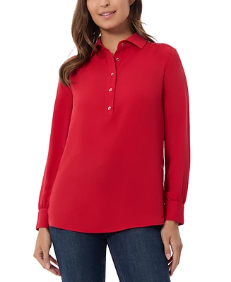 Jones New York Women's Side-Button Shirttail Top