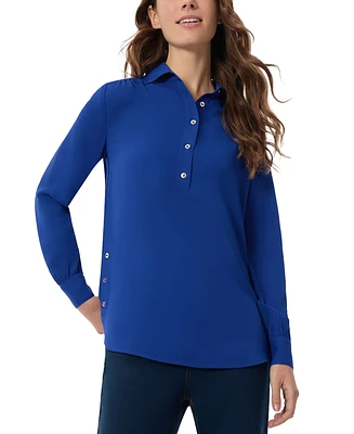 Jones New York Women's Side-Button Shirttail Top