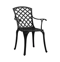 vidaXL 3 Piece Bistro Set Cast Aluminum