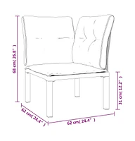 vidaXL 4 Piece Patio Lounge Set Black and Gray Poly Rattan