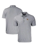 Cutter & Buck Men's Lsu Tigers Forge Eco Heathered Stripe Stretch Polo