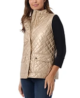 Jones New York Women's Quilted Snap-Closure Vest Jacket