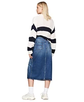 Tommy Jeans Women's Claire High-Waist Denim Midi Skirt