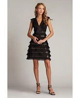 Tadashi Shoji Women's Katja Sequin Ruffle Mini Dress