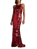 Tadashi Shoji Women's Madysin Sequin Fringe Gown