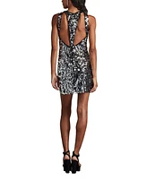 Tadashi Shoji Women's Tiff Sequin Razerback Mini Dress