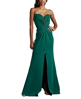 Tadashi Shoji Women's Tia Draped Strapless Gown