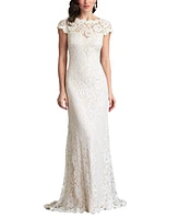 Tadashi Shoji Maverick Open-Back Lace Gown