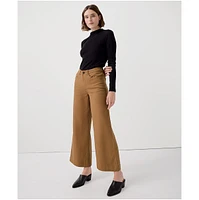 Pact Women's Organic Cotton Stretch Twill Denim Wide Leg Pant