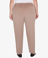 Alfred Dunner Plus Telluride Modern Corduroy Faux Fly Front Average Length Pants