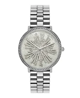 Olivia Burton Women's Ice Burst Silver-Tone Stainless Steel Bracelet Watch 35mm