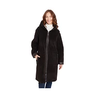 Frye Women's Mariah Reversible Faux Shearling Coat