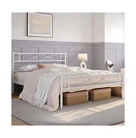 Yaheetech Simple Full Metal Bed Frame with Curved Design Headboard and Footboard