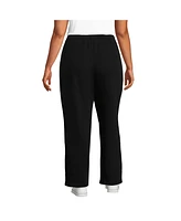 Lands' End Women's Serious Sweats High Rise Relaxed Straight Leg Pants