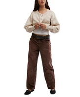 Free People Women's Risk Taker Straight-Leg Corduroy Pants