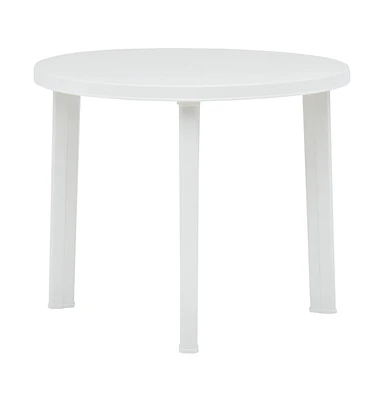 vidaXL Patio Table White 35" Plastic