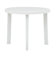 vidaXL Patio Table White 35" Plastic