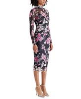 Steve Madden Women's Vivienne Floral Turtleneck Dress