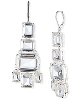 Lauren Ralph Lauren Silver-Tone Crystal Chandelier Earrings