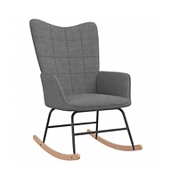 vidaXL Rocking Chair Dark Gray Fabric