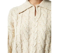 French Connection Women's Kyla Cable-Knit Sparkle Sweater