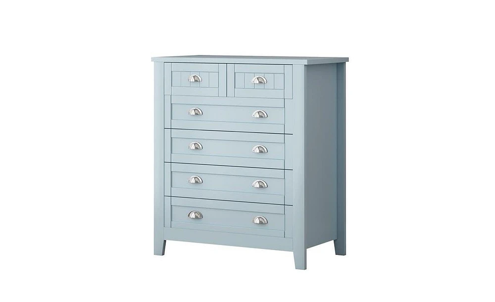 Slickblue Drawer Dresser Bar Cabinet – Solid Wood Frame with Plastic Door Panel, Multi-Functional Sideboard and Buffet Service Counter