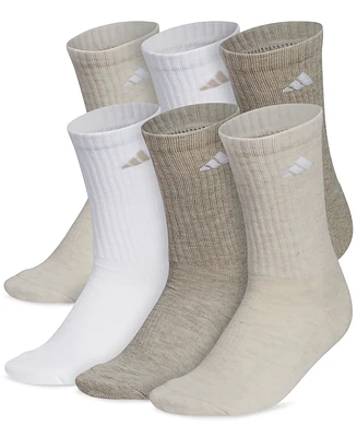 adidas Women's 6-Pk. Cushioned Athletic Crew Socks