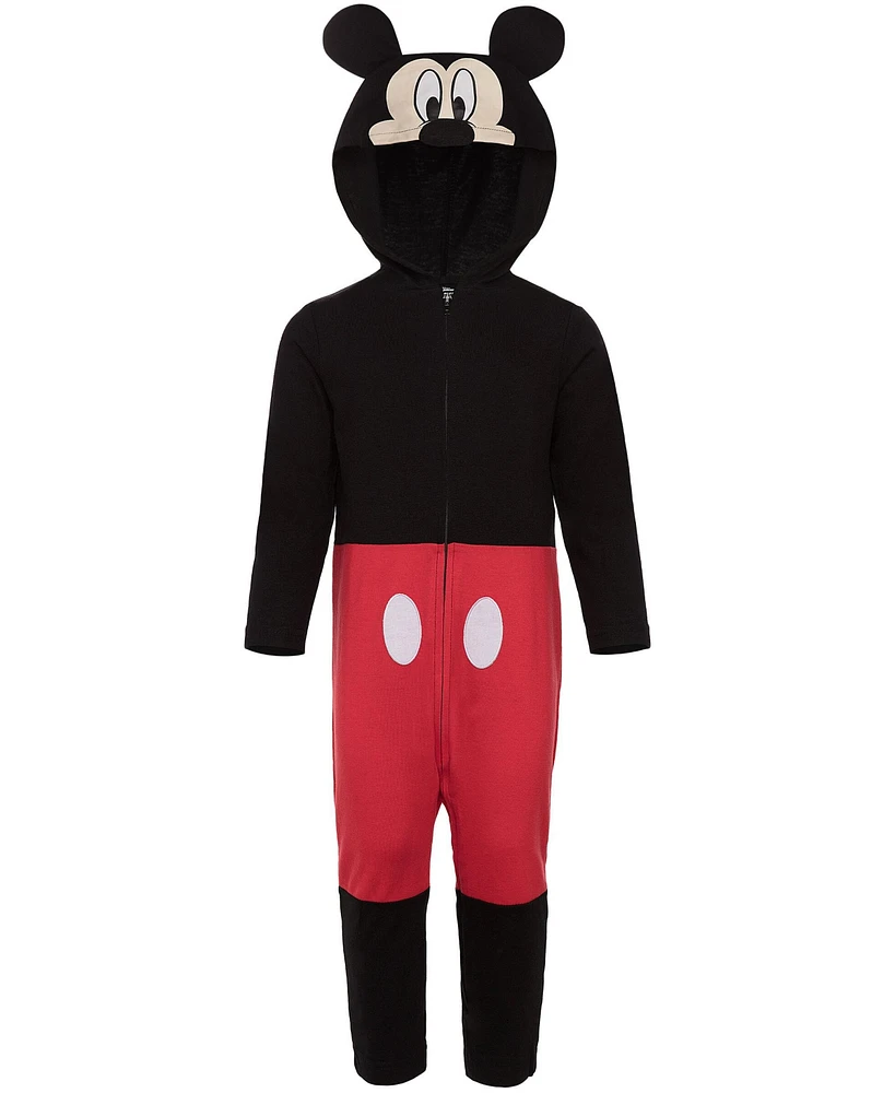 Disney Toddler Boys Mickey Mouse Goofy Pluto Zip Up Coverall