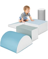 Best Choice Products 5-Piece Kids Climb & Crawl Soft Foam Block Playset Structures for Child Development