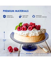 Amici Home Diamond Footed Glass Cake Stand