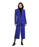 Mac Duggal Women's Classic Tailored Crepe Blazer Jacket