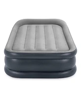 Intex Dura Beam Deluxe Pillow Raised Air Mattress Bed with Built In Pump