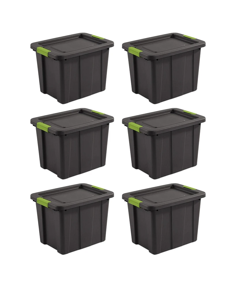 Sterilite Tuff1 Latching 18 gal Stacking Plastic Storage Box with Lid, (6 Pack)